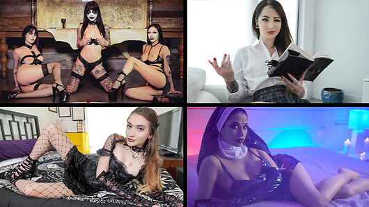 Enjoy this compilation of the hottest goth babes getting it on! Featuring goth babes such as Alex Coal, Harlowe Blue, Jewelz Blu, Val Steele, and more! TeamSkeet video starring Alex Coal, Jewelz Blu, Harlowe Blue and Val Steele.