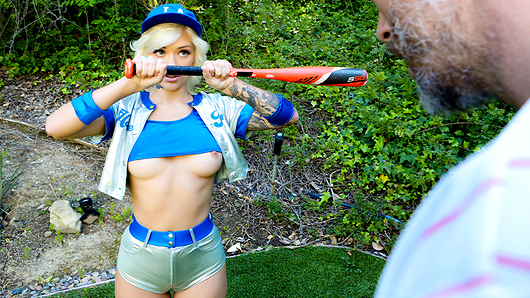 Mike is out of luck and doesn't know how to become a better baseball player. Lucky for him, Alex knows every technique there is for becoming a better baseball player. Truth is, the key is in learning how to handle your bat and no one plays with it like Alex. TeamSkeet video starring Alex Grey.