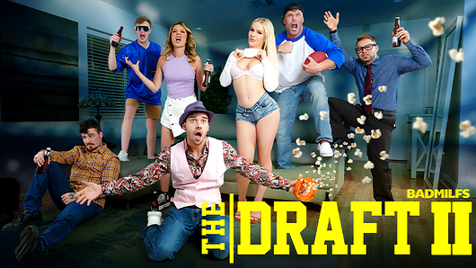 The Draft 2 (Part 1 of 3): It's time for another year of fantasy football, and this season, things are as hot as ever! Nade surprises the rest of the draft crew when he reveals his stepsister, Slimthick, is looking to join their fantasy league. Not surprisingly, Tiffany, Jimmy, Joey, and Nicky are not into the idea and huddle together to plan against adding her. But Slimthick is cunning and uses her natural allure to snag Logan's vote. And she doesn't stop there - Slimthick reels in Tiffany and Jimmy's vote by using her unrivaled sexual prowess. It looks like this season of the Draft is shaping up to be unforgettable! TeamSkeet video starring Tiffany Fox and Vic Marie (a.k.a. Slimthick Vic).