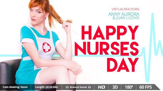 Today we want to pay tribute to one of the best professions in the world: the nurses. Because today we celebrate the International Nurses Day, and is there any better way to enjoy it than stuffing our cock inside the pussy of this cute and lovely nurse? No, it doesn't. So, get your VR headset and enjoy this VR porn scene in 180 degrees FOV and our awesome Binaural Sound in your Smartphone Cardboard, Samsung Gear VR, Oculus Rift & HTC Vive! With a nurse as hot as Anny Aurora is, you'll want to get sick! VR Porn video starring Juan Lucho and Anny Aurora. (Video duration: 24:30 min)