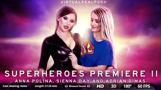 Did you like Batman v Superman? Yes? No? Yes, but you still hate Ben Affleck as Batman? Well, never mind, because Anna Polina and Sienna Day are here to beat even one of the best blockbusters of the year. What can overcome two beautiful, hot and sexy girls like they are? What storyline can be better than these hotties getting their asses fucked? Is there any happy end better than having an orgasm in their faces? No, you know it isn't. So, turn on your headset and enjoy this VR porn scene in 180 degrees FOV and our awesome Binaural Sound in your Smartphone Cardboard, Samsung Gear VR or Oculus Rift! VR Porn video starring Anna Polina and Sienna Day. (Video duration: 21:20 min)