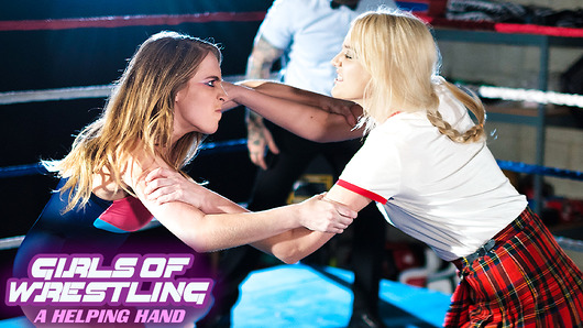 After Layla (Ariel X) was caught for DUI, her old coach and Nina (Nina Hartley) offers her a coaching job at her gym. For a pro wrestler like Layla it's a demotion, she doesn't have many options. Some people, like Paula Ford (Charlotte Stokely) are more than happy to welcome the legendary Layla to the squad, for others like Sophie Smith (Sinn Sage) it's an occasion to learn from the best, but for most of the squad it means more work and physical labour. Layla pushes these amateur wrestler to their limits, and most of them are not use to this. Trish (Kenna James) is one of them, and she learns the hard way. After one of Layla's workout, she feels pain in her legs and decides to ask her partner Summer (Cadence Lux) to help her. Trish and Summer are enemies in the ring, but outside it's a different story.