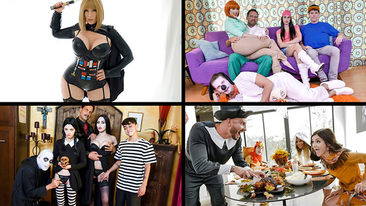 It's almost Halloween, and in celebration of the year's spookiest holiday, we've put together a compilation of our hottest milfs dressed up and ready to fuck. Stars like Brooklyn Chase, Brandi Love, and more, all together in one video showing off their seasonal costumes and cosplaying to your delight. Enjoy! Milf porn featuring: Lauren Phillips, Sara Jay, Rosalyn Sphinx, Brooklyn Chase.